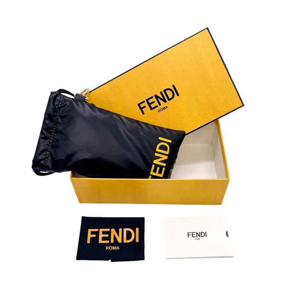 Fendi Technicolour Blue FF Print Lenses Palladium Pilot Frame